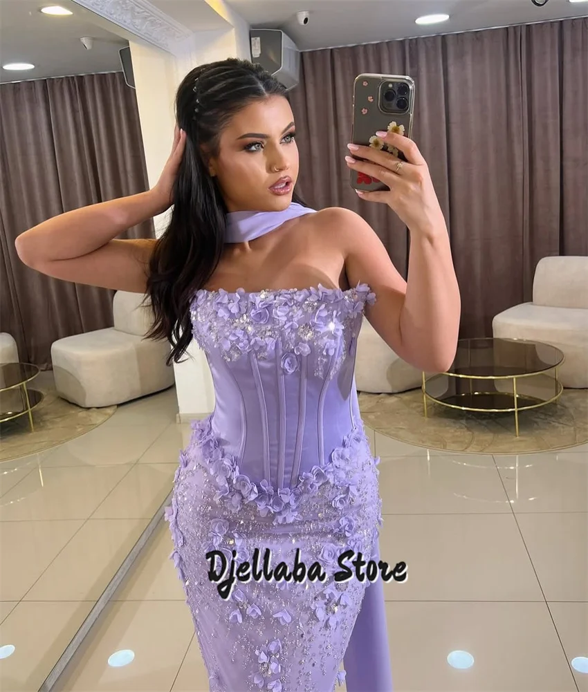 

Purple New Luxury Women Evening Dress 2025 With Cape Appliques Beading Long Prom Party Gown Vestidos Customized