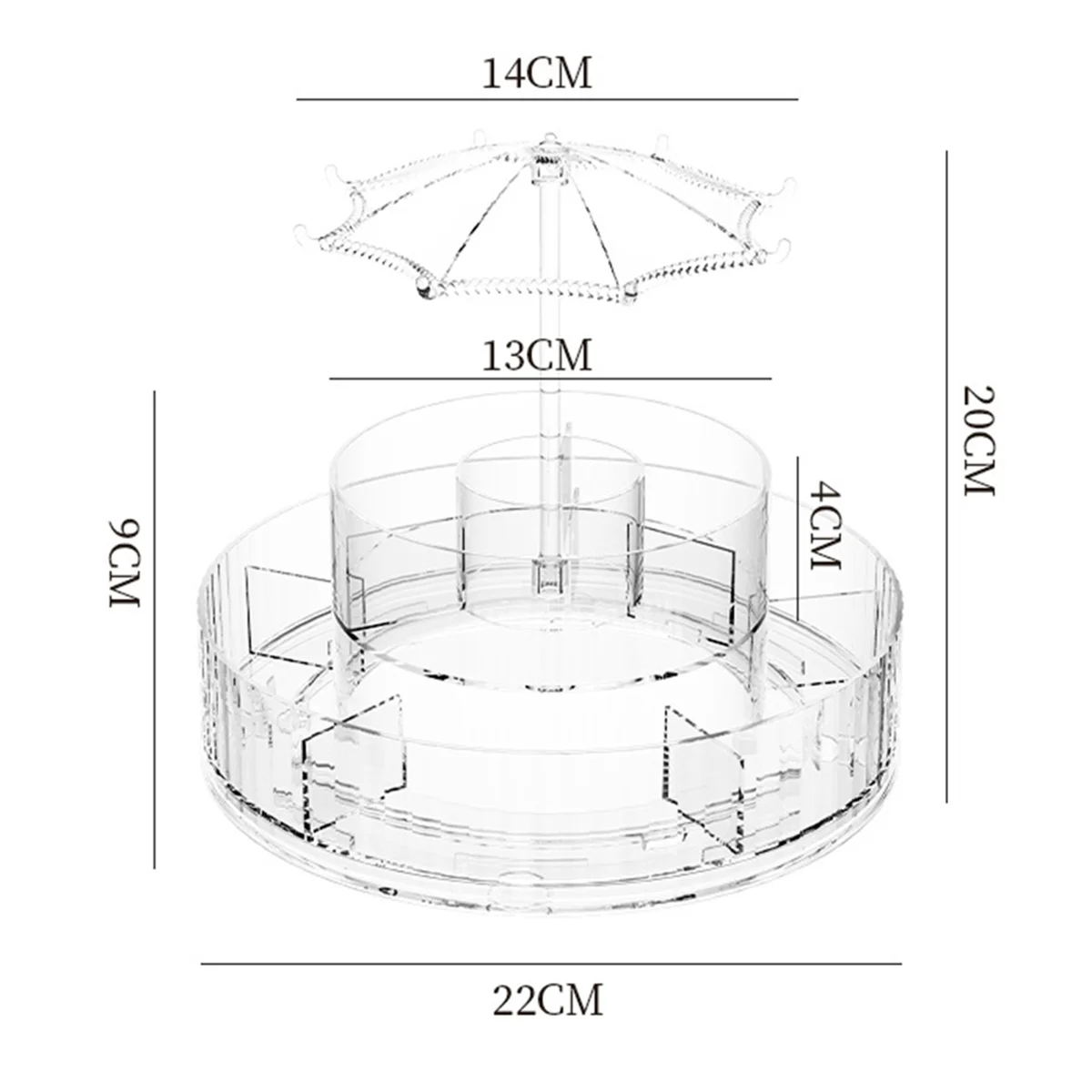 

Transparent Cosmetics Desktop Storage Box Makeup Organizer