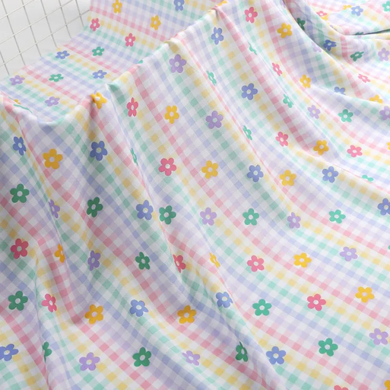 140x50cm 40s New Pure Cotton Twill Fresh Fabric with Country Style Printing, Suitable for Sewing Handmade Clothing and Bedding