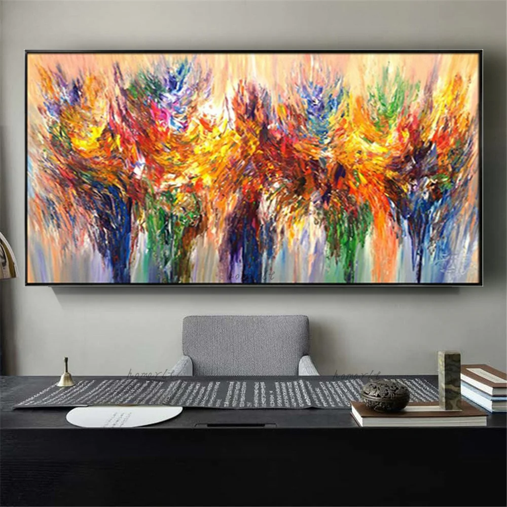 

Modern Canvas Oil Painting Marshmallow Shape Colored Clouds Abstract Picture For Living Room Scandinavian Home Decor Wall Art