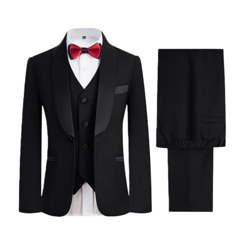 Boys' Suits Formal Tuxedo Slim Fit Boys Suit Set for Wedding Outfit Teen Boy Dress Clothes Kids Blazer for Birthday Prom