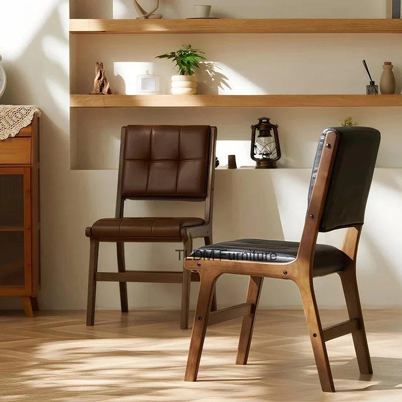 Cadeiras premium sala francesa retro luxo jantar cadeiras de sala jantar meados simples século rústico cadeiras de jantar móveis para casa