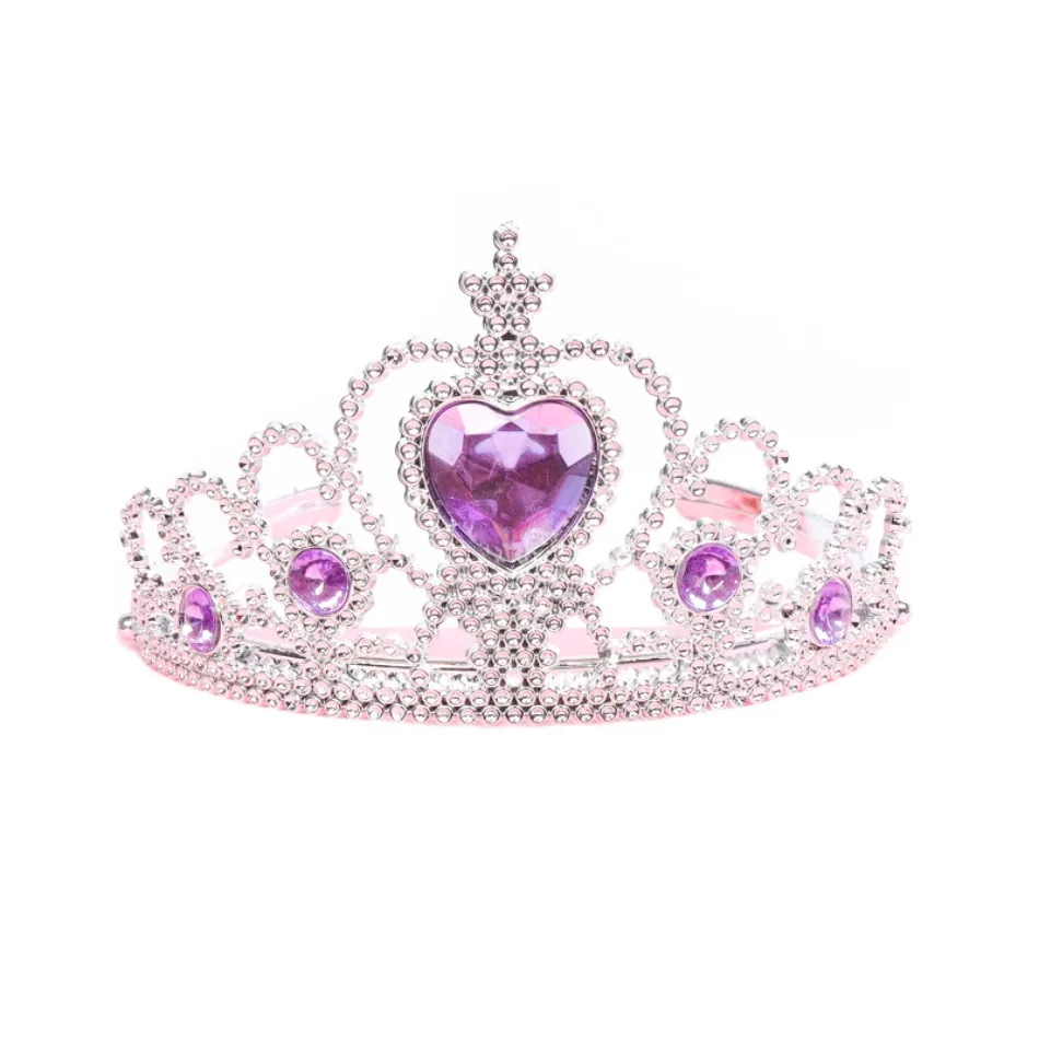 4pcs Queen Crown Frozen Blue Crown Magic Wand Kids Princess Magic Wand Fairy Wand Girls Show Dress Up Pink Purple Rose Headwear view 5