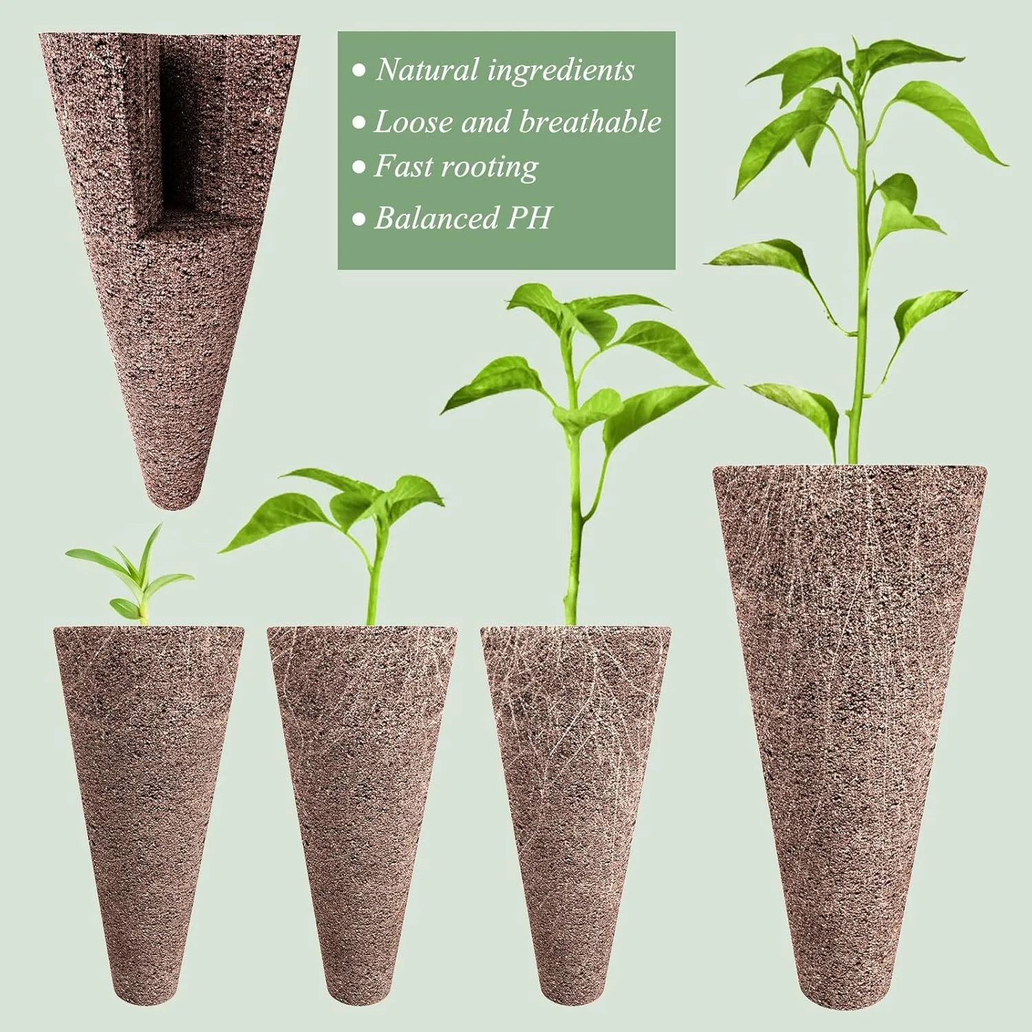 🔥   [Pacote industrial de 100 peças] Pacote de substituição de esponja hidropônica Aerogarden |     À prova de mofo e antibacteriano + enraizamento rápido |     Uso geral para brotos/vegetais (fazenda/grupo suptical)