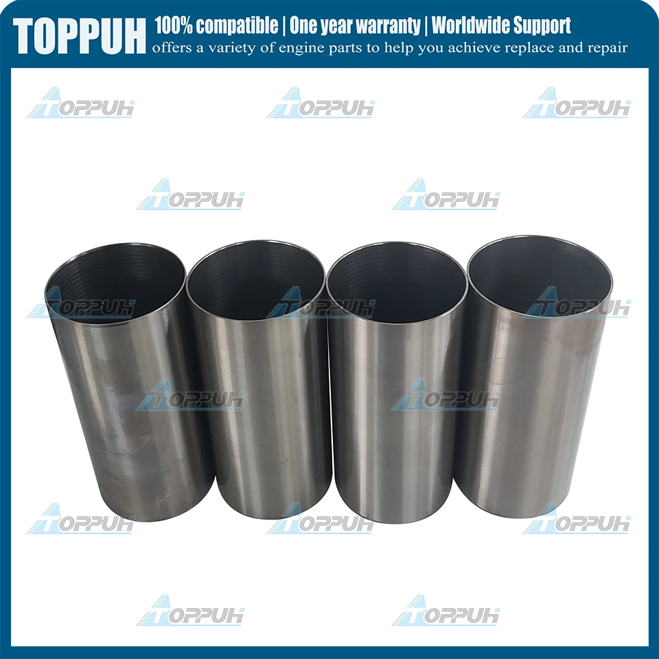 New 4 Pcs JCB444 Cylinder Liner For JCB Excavator Engine Parts