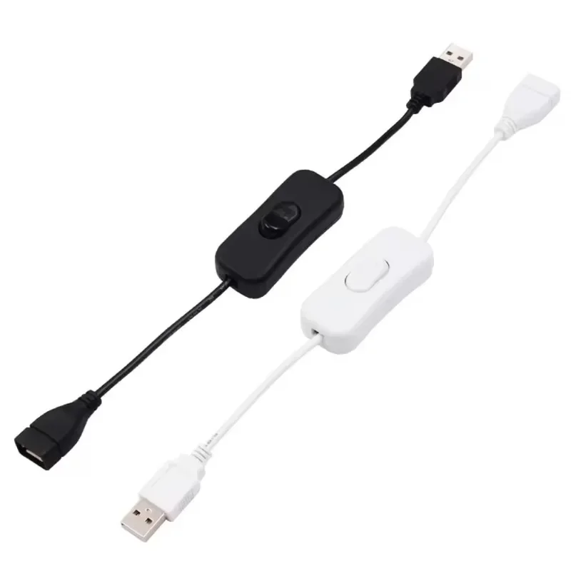 28cm USB/DC Cable with Switch ON/OFF Cable Extension Toggle for USB LED String USB Gadget USB Power Supply Device Tools