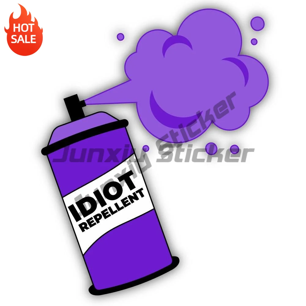 Idiot Repellent Vinyl Sticker For Laptop And Car Window Funny Quote Decal
