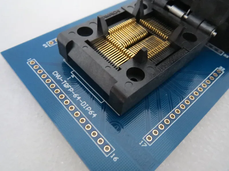 TQFP64 ATMEGA64 ATMEGA128 ATMEGA169 Burn-in Socket gold plating IC testing seat Test Socket test bench