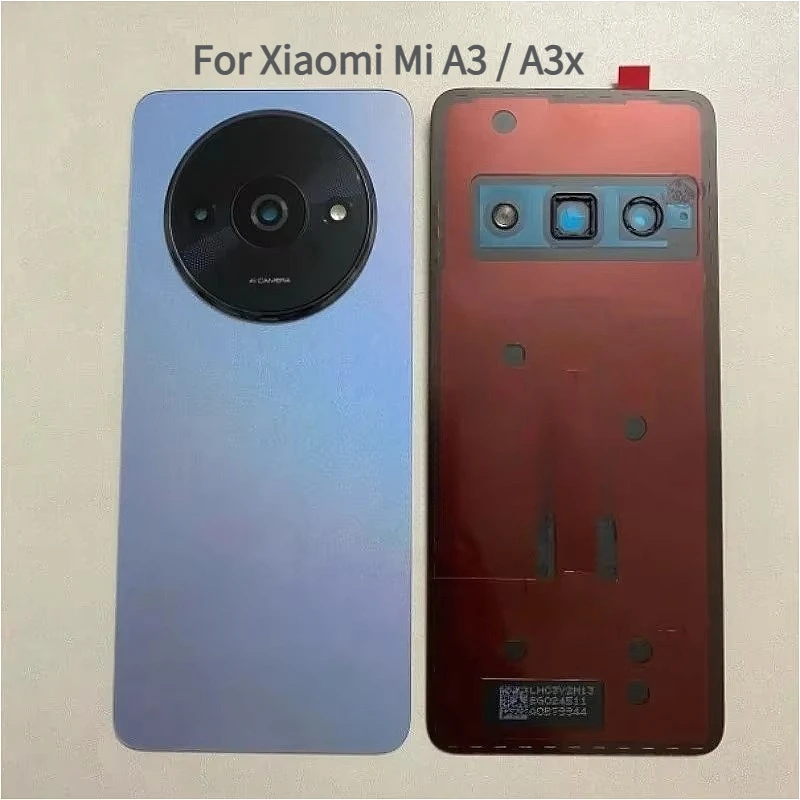 A+ Glass Back Glass Cover For Xiaomi Mi A3 / A3x, Rear Back Door Housing Replacement With Camera Lens + Adhesive Tape