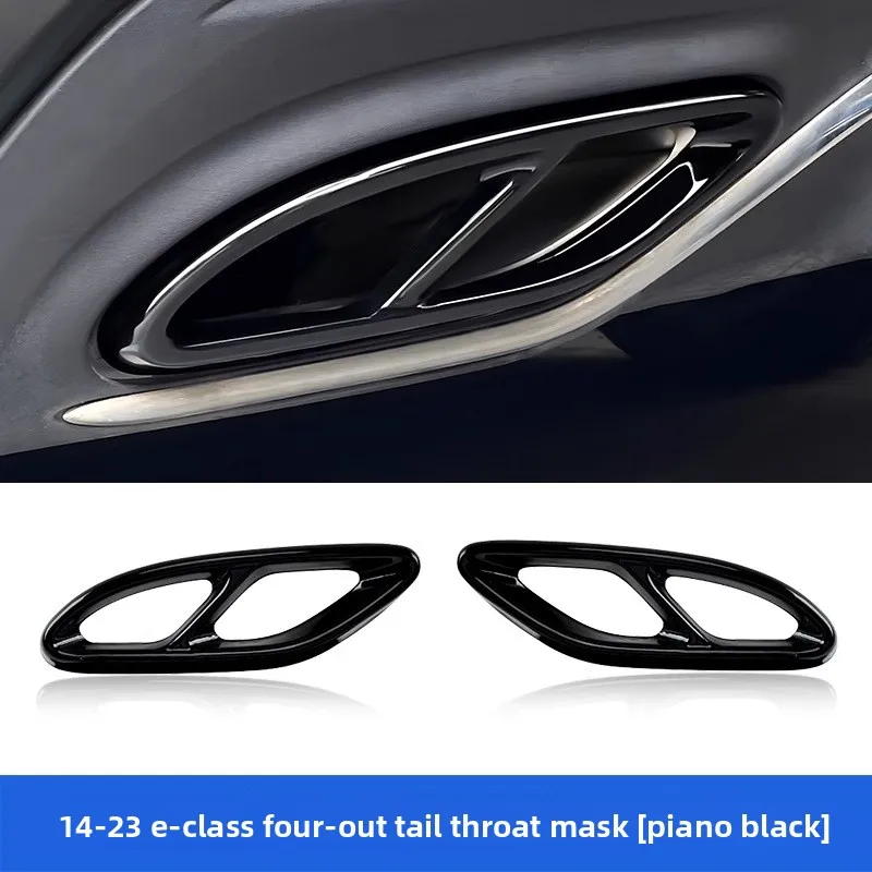 2PCS Stainless Steel Car Exhaust Pipe Output Cover Trim Accessories For Mercedes Benz A C E GLC GLA GLB CLA GLE