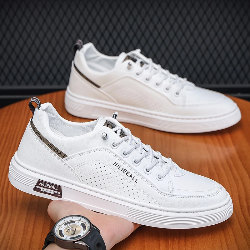 

Men's 2025 New Autumn White Sneakers & Chunky High-Top Casual Shoes – Lightweight, Height-Increasing & Comfortable