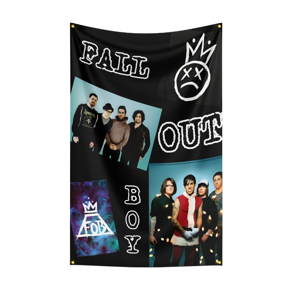 3x5 Ft F-Fall out boyS Rock Band Flag Polyester Digital Printing Banner for Bedroom Wall Art Out Door Tapestry Decoration