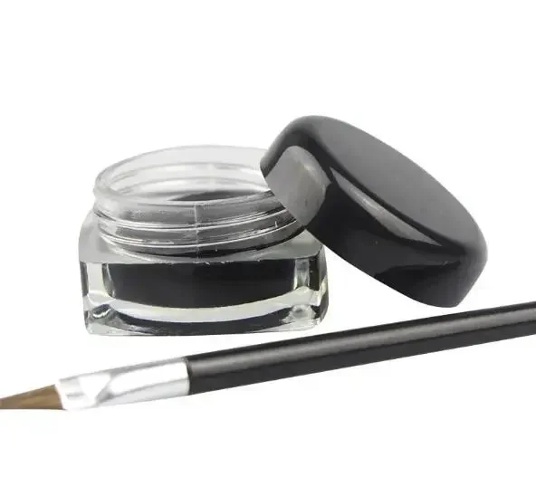 Schwarze wasserdichte Eyeliner-Creme Make-up Beauty Comestics Langlebiges Eyeliner-Gel Make-up-Tools für Lidschatten mit Pinsel