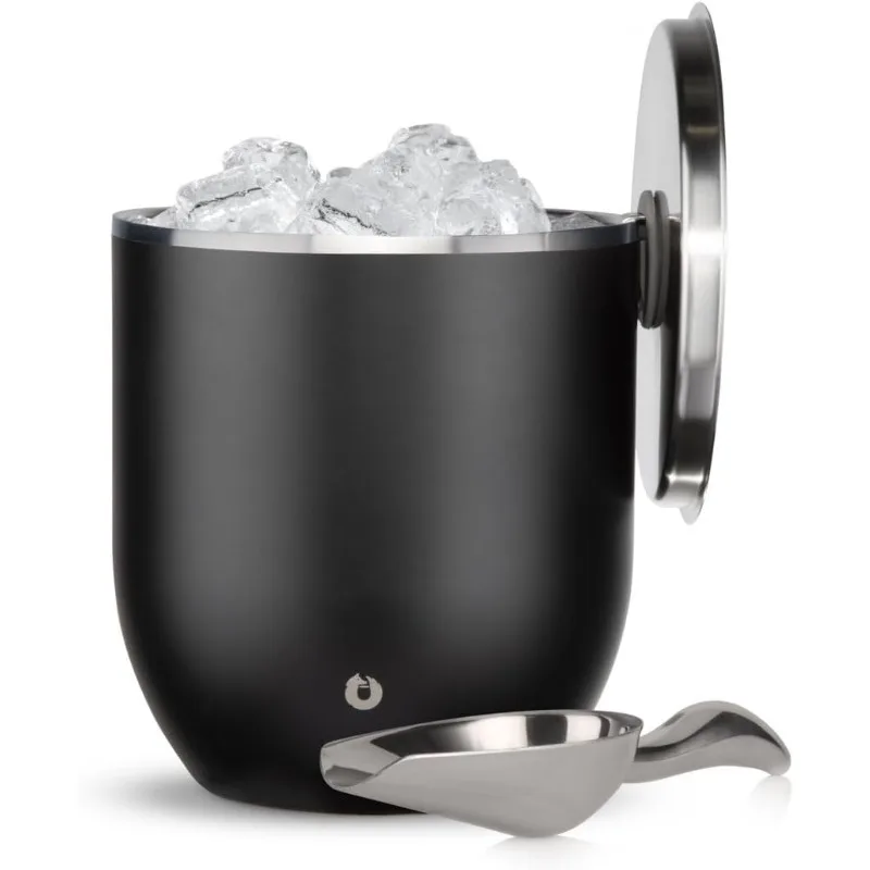 

Premium Vacuum Insulated Stainless Steel Ice Bucket with Lid/Scoop,Home Bar Accessories,Elegant Bartending Ice Buckets