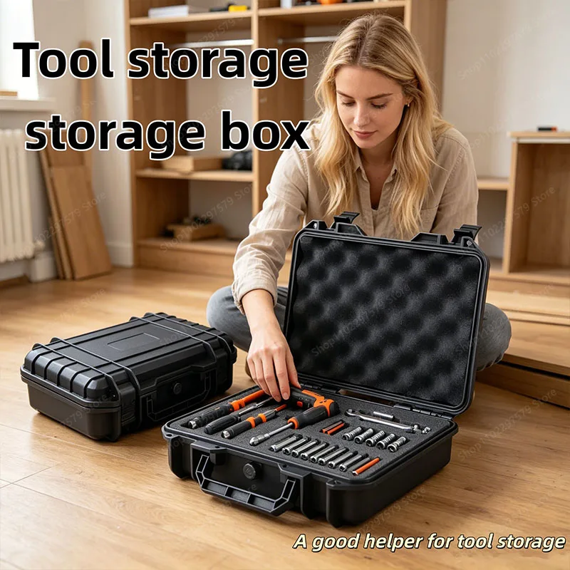 

Водонепроницаемый жесткий ящик для инструментов с предварительно нарезанным пенопластовым наполнителем, ударопрочный, пыленепроницаемый, с функцией снятия давления, подходит для домашнего хранения.