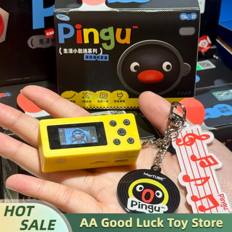 Martube Pingu Penguin Blind Box Mini Camera Mystery Box Cute Ccd Camera Keychain Pendant Birthday Gift For Women Graduation Gift