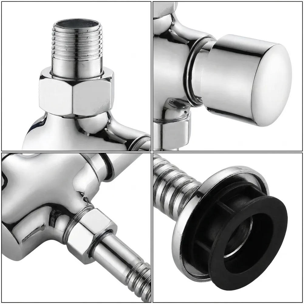 Heavy‑Duty Commercial Brass Urinal Flush Valve, Water‑Saving Wall‑Mounted Sanitary Valve, Stylish‑Designed Easy Installation