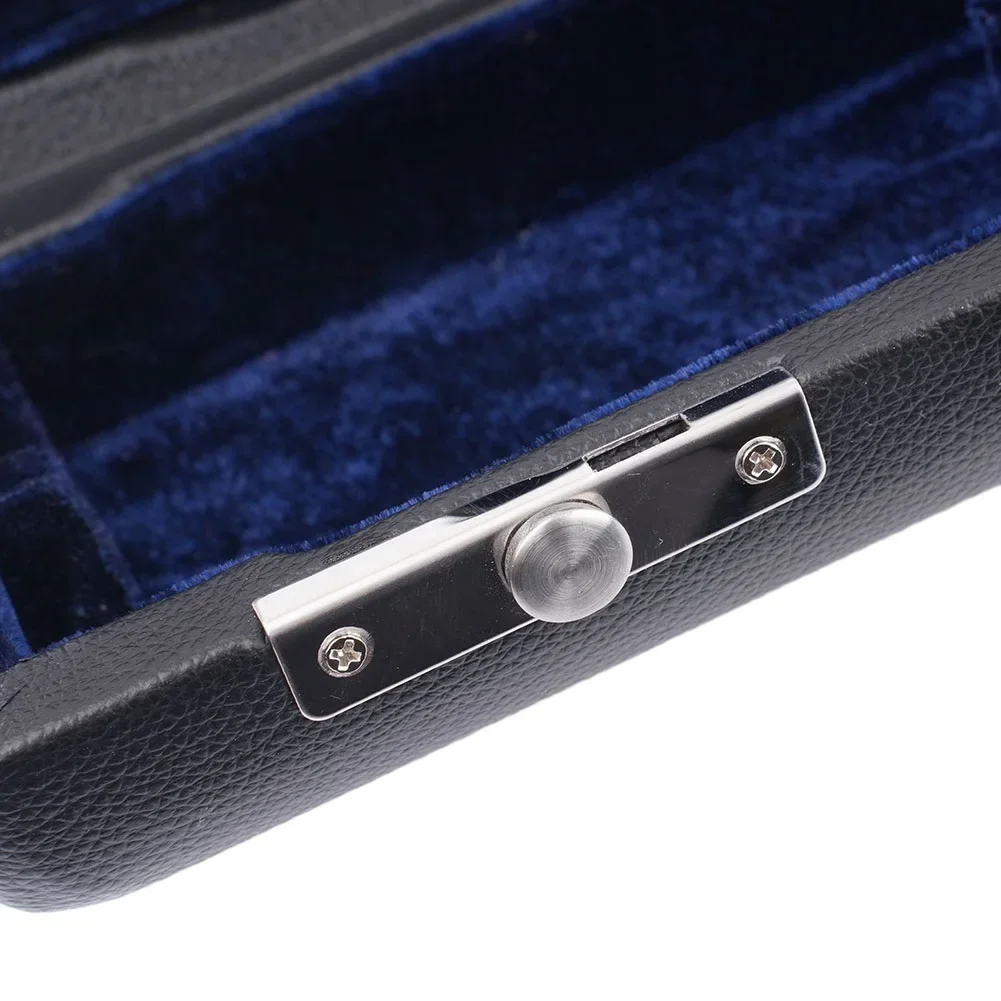 16/17 Holes Flute Case Flute Bag Leather Lightweight PU Leather Portable Wood Wooden 1pc Black Box High Quality