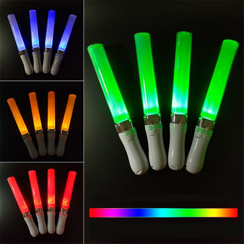 10Pcs 15Color Led Glow Stick Battery Powered Colorful Changing Luminous Tube Wedding Party Celebration Concerts Flash Prop Decor