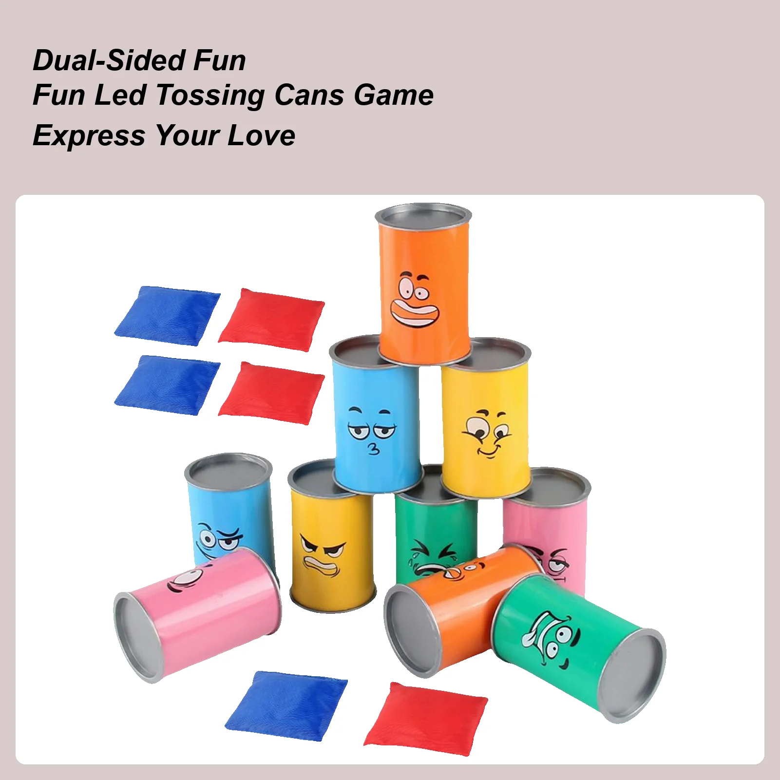 

Игры Can Bean Bag Toss с забавным лицом, детские игры для вечеринок со светодиодной подсветкой, игрушка для вечеринки на Хэллоуин для классной комнаты, Пасхи, Рождества, заднего двора