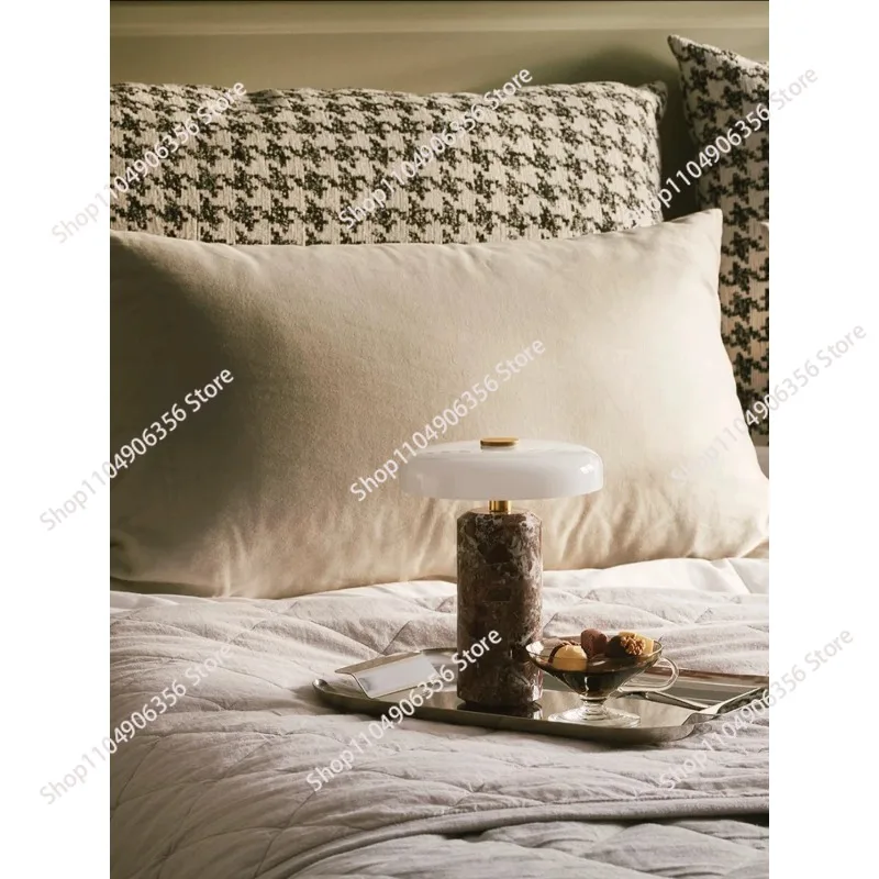 for Portable Charging Table Lamp with Touch Switch Atmosphere LED Marble Desk Lights Living Room Bedroom Bedside Study Cafe