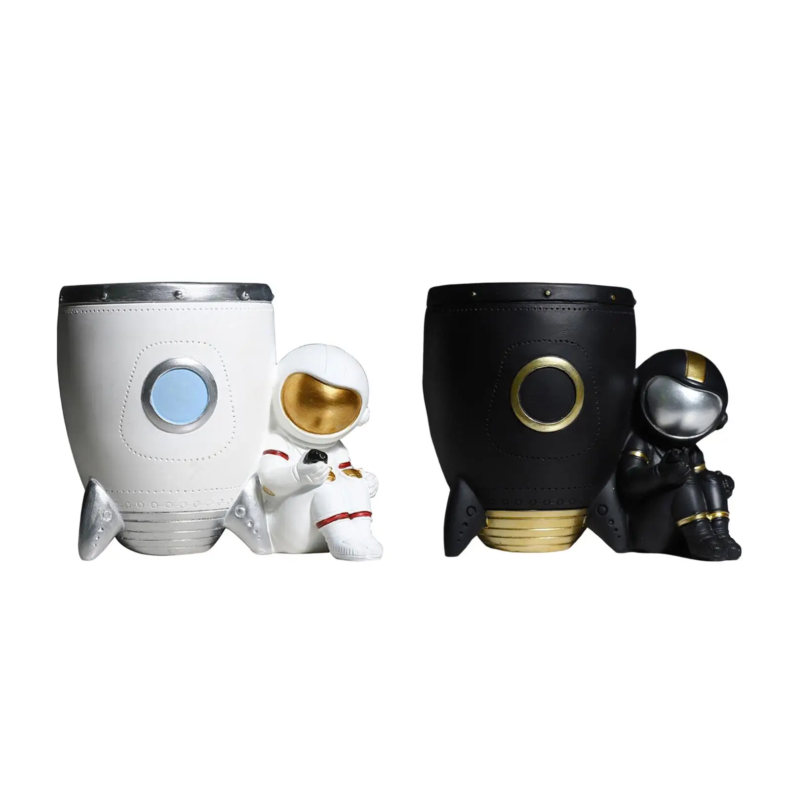 Desk Organizer Astronaut Penholder Spaceman Figure Figurine for Home Decor