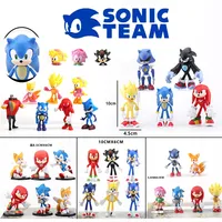 New Hot Selling Products Sonic PVC Character Toys Anime Hedgehog Shadow Tail Character Model Doll Kids Animal Game Toys
