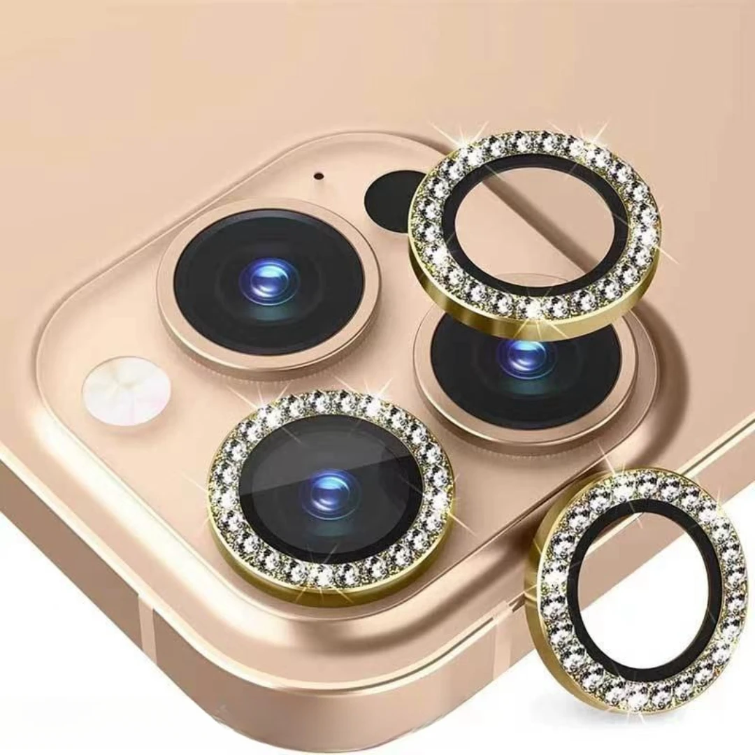 Bling Glitter Diamond Camera Lens Screen Protector for IPhone 13 11 14 15 Pro Max 12 Mini Plus 15Pro Tempered Glass Full Cover