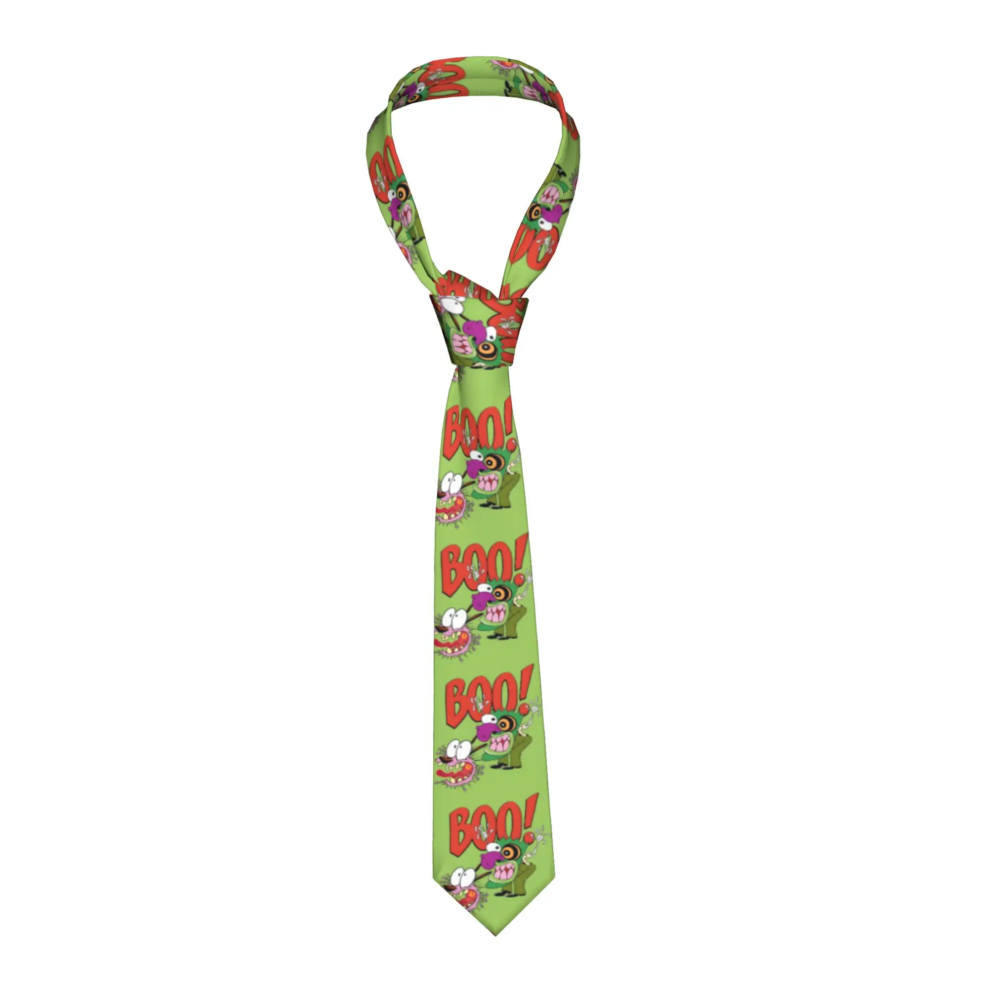 Cowardlys Dog Horror Comedy Courage Necktie Unisex 8 cm Silk  Narrow Neck Ties for Mens Suits Accessories Cravat Cosplay Props