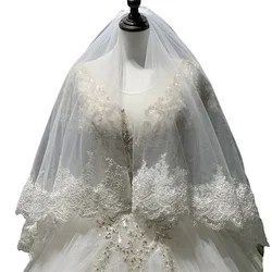 2 Tier Fingertip Length Wedding Bridal Veil With Comb