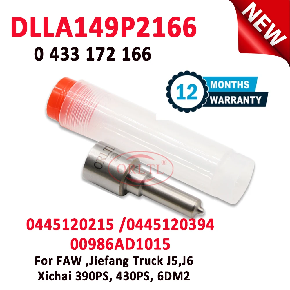 ORLTL inyector diésel DLLA149P2166 DLLA 149 P2166 boquilla 0433172166 DLLA 149 P 2166 para FAW Jiefang 0445120215 0445120394