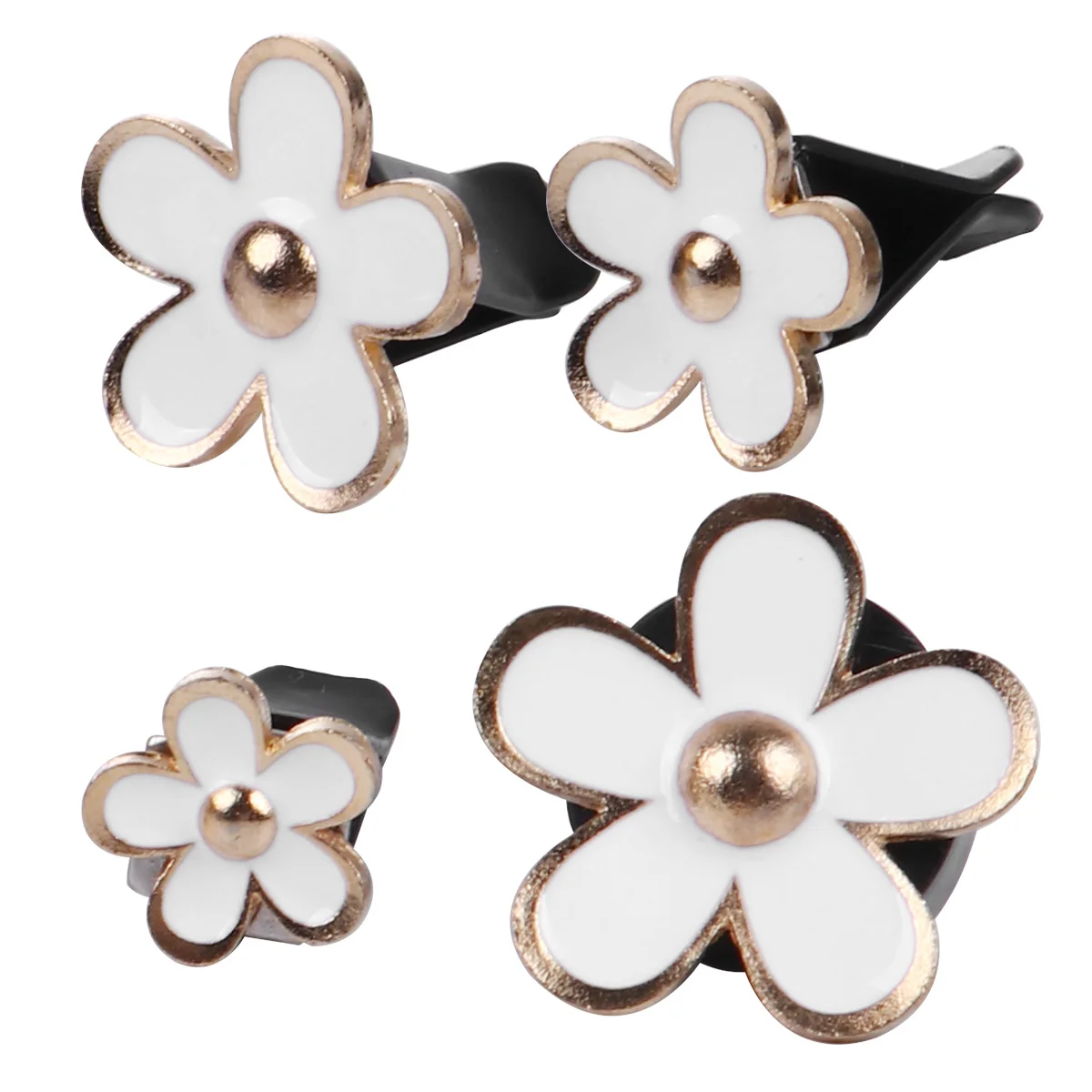 

4Pcs Aromatherapy Car Ornaments Flower Shaped Diffuser Auto Adornment Air Freshener Car Decoration Scented Ornaments