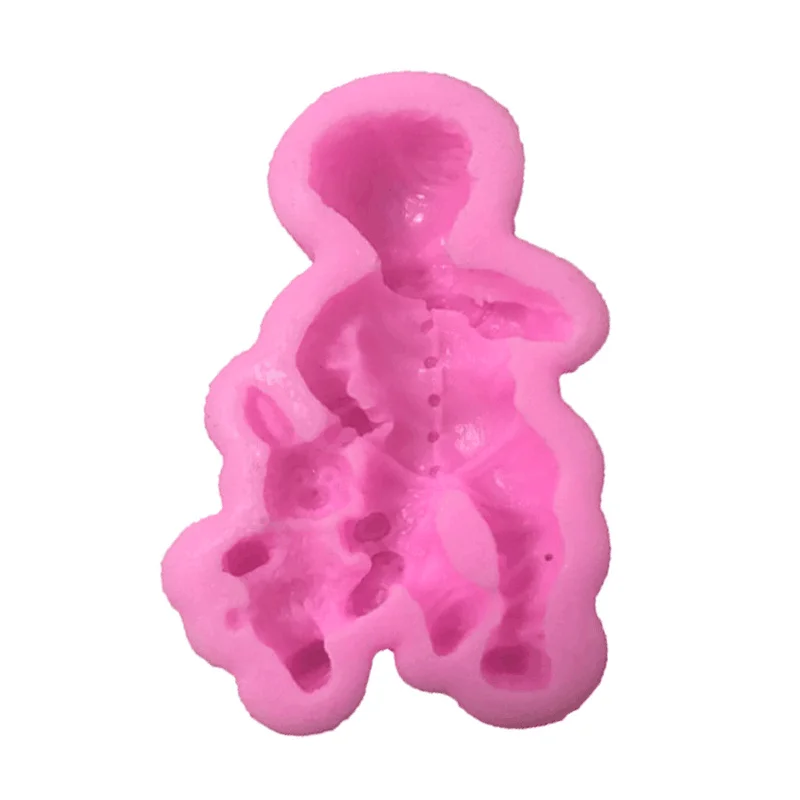 3D baby series silicone mold cute boy / girl modeling DIY cake chocolate decoration baking accessories mold