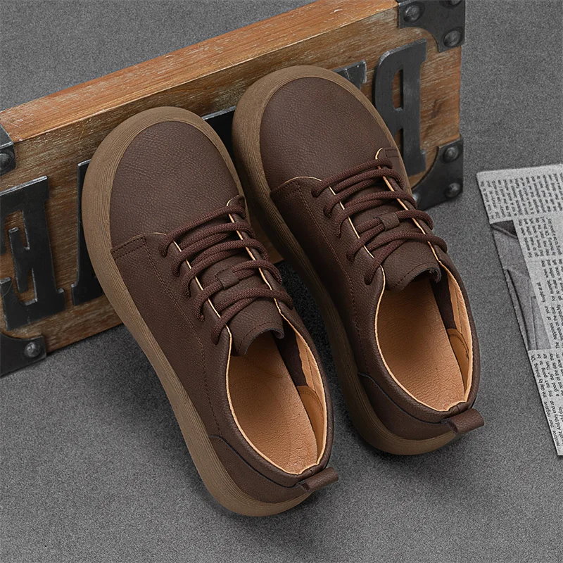 

Модная мужская повседневная обувь, дышащая легкая кожаная обувь, удобная рабочая обувь, прогулочные кроссовки на шнуровке, классические мужские ботинки