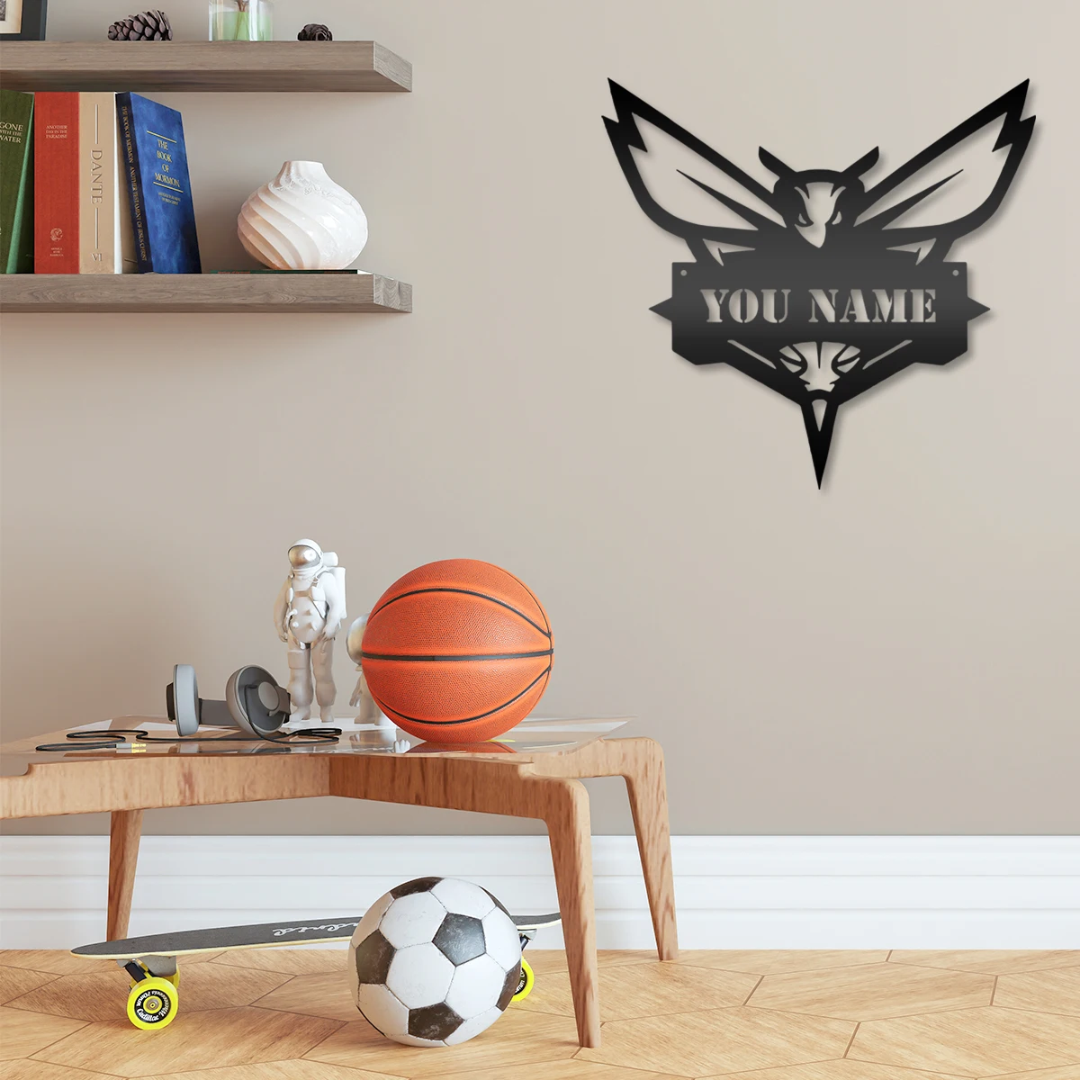 1pc hornets sharp creative Custom Name Iron Wall Signs Metal Wall Plaque for game room