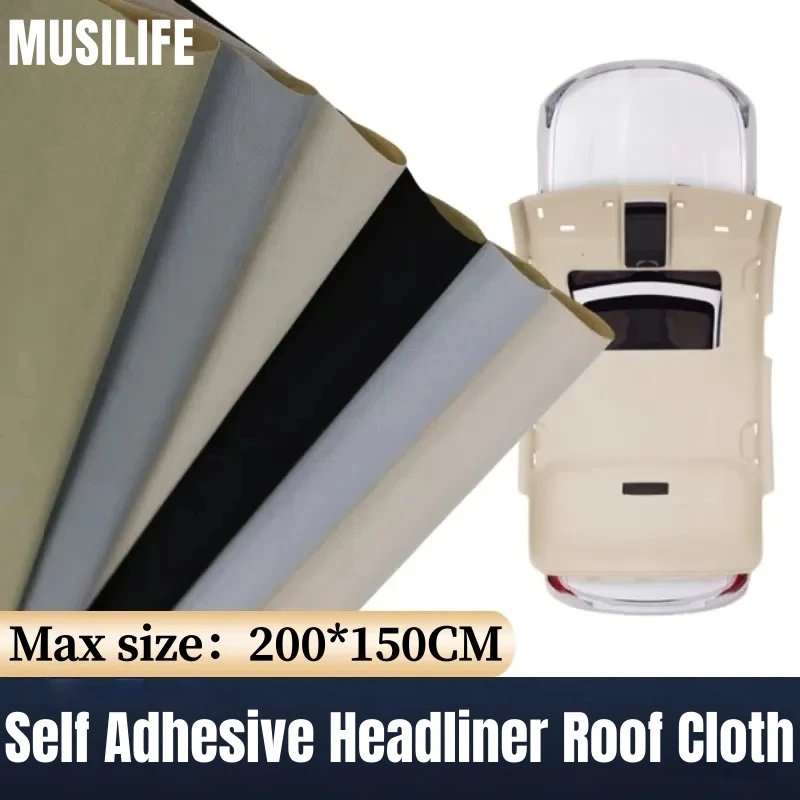 

Self Adhesive Car Interior Headliner Fabric Repair Patches Car Upholstery Trim DIY Roof Replace Mesh Fabric Material Renovation