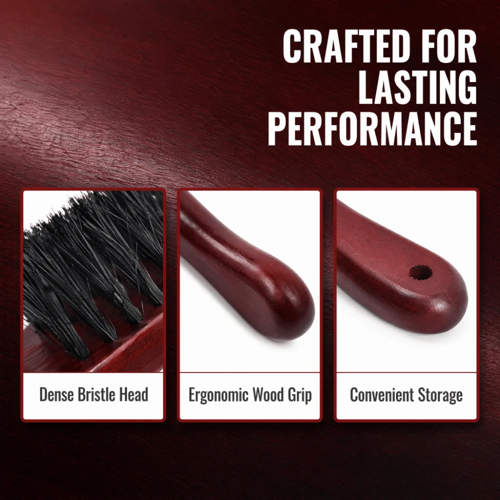 Wood Handle Billiard Table Brush Compact Size Curved Handle Pool Table Brush Hair Brush Style Cleaning Brush Snooker Table Brush