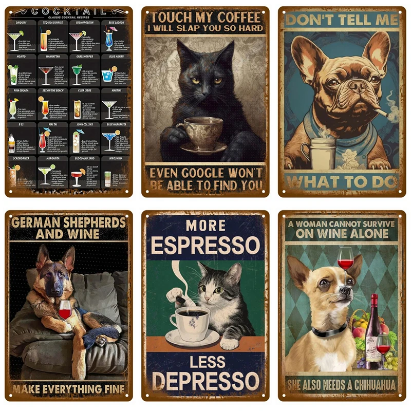 

Bedroom Metal Signs Retro Metal Plate Posters Wall Art Mural Vintage Room Decoration Home Decor Items Tin Signs Aesthetic Men