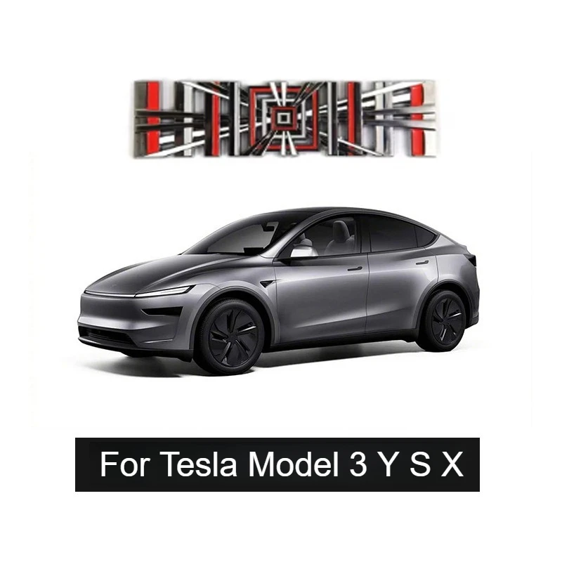 

Плед для Tesla Model 3 Y S X Хвостовая бирка Багажник 3D Логотип из цинкового сплава Этикетка автомобиля Эмблемы PLAID Значок Креативные декоративные наклейки