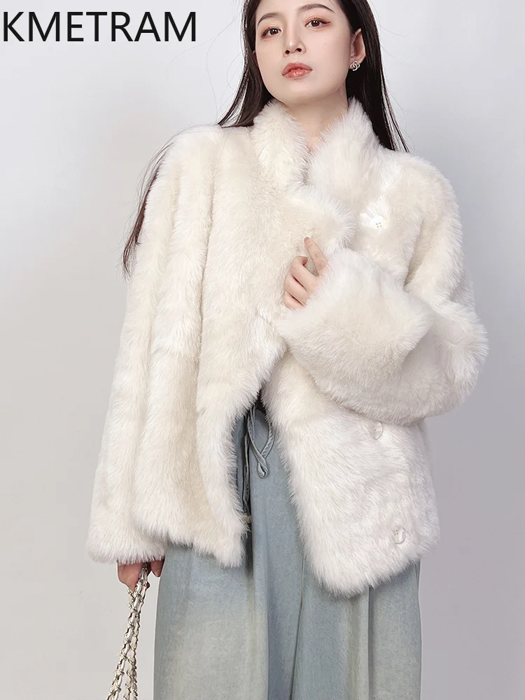 天然メリノウールシープスキン両面ファーコート レディース 高級ショートオフホワイトリアルファーコート 冬服 2025