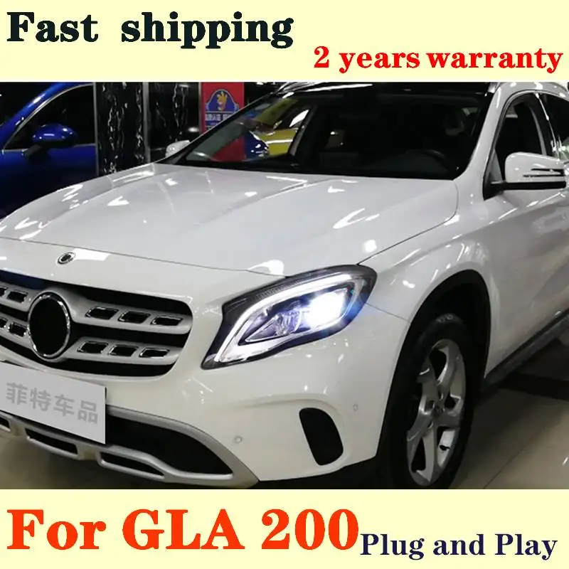 Car Lights For GLA 2015-2019 X156 GLA180 GLA200 GLA250 GLA45 LED Headlights Modification High Configuration Upgrade Assembly