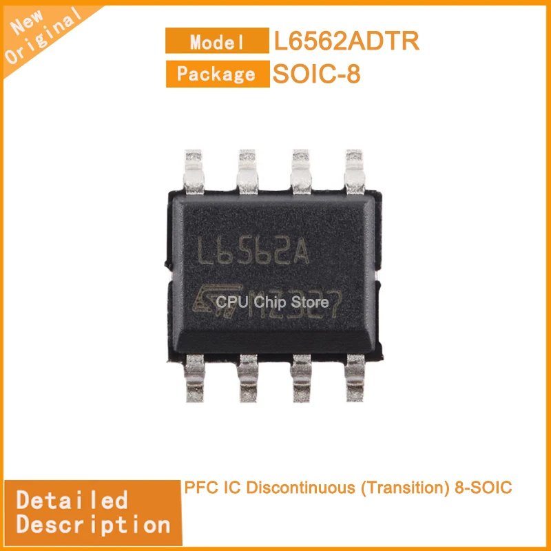 20Pcs/Lot New Original   L6562ADTR   L6562DTR  PFC IC Discontinuous (Transition) 1MHz 8-SOIC