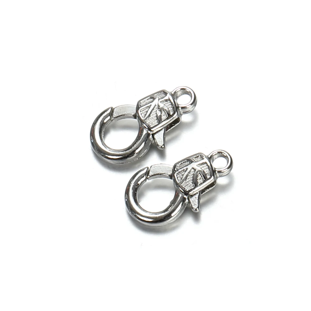 30 pçs 16mm metal lagosta fechos para chaveiro jóias fazendo diy pulseiras colares ganchos acessórios de fechamento de corrente componentes