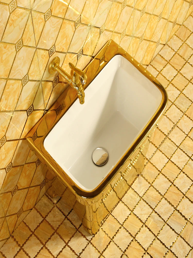 Large size mop sink, balcony, household bathroom, golden mop sink, small size golden mop basin, ceramic mop cloth