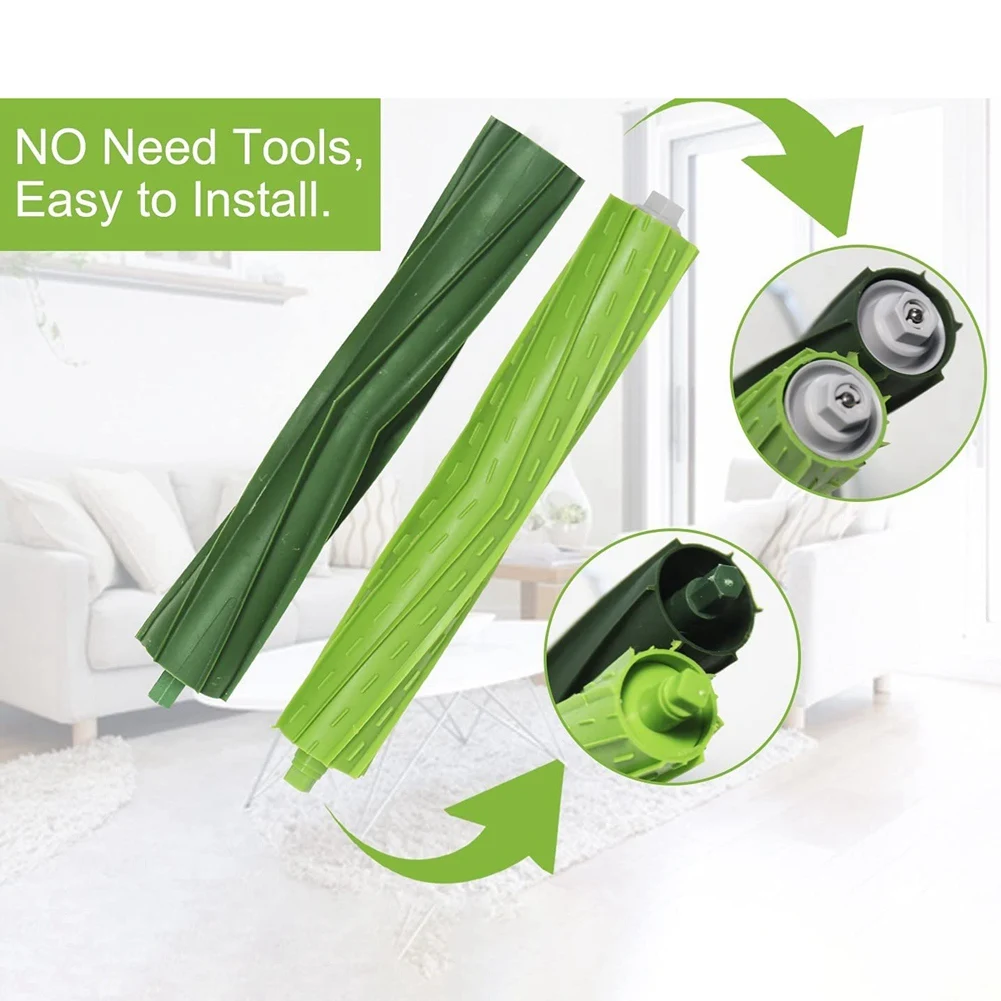 2 ชุดเปลี่ยนแปรงลูกกลิ้งยางสําหรับ IRobot Roomba I3 I3 + I6 + I7 I7 + I8 + Plus E5 E6 E7 อะไหล่เครื่องดูดฝุ่น