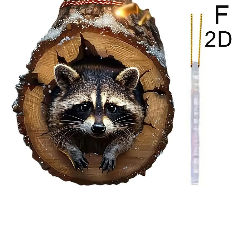 2024 ตกแต่งต้นคริสต์มาสต้นไม้หลุมสัตว์บ้าน Navidad จี้ 2025 DIY ปีตกแต่งอะคริลิคคริสต์มาส DIY เครื่องประดับวันหยุด R9l0