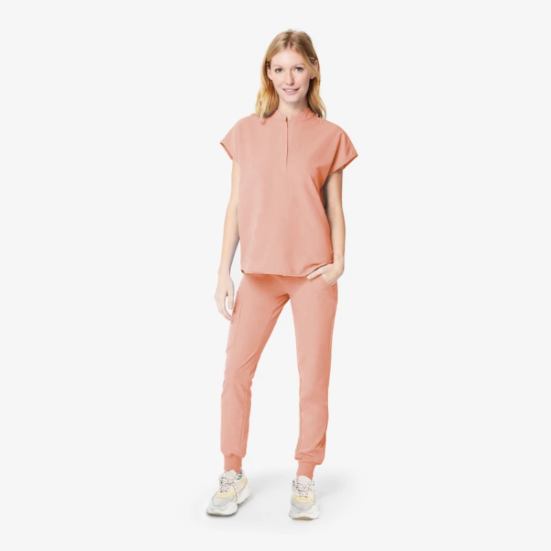 Women Sleeveless Surgical Scrubs Set Dental Operating Room Medical Work Uniform for Female Doctors Nurses and Dental Staff