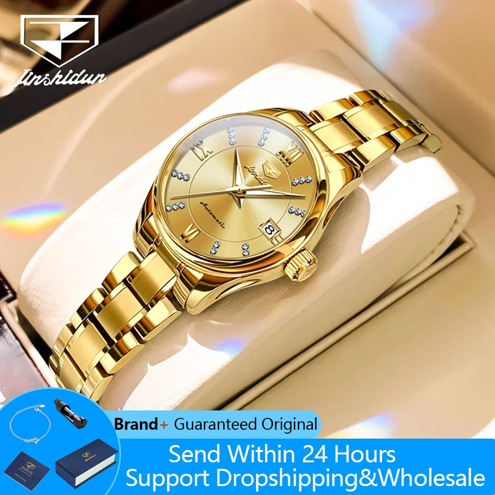 

JSDUN 8933 Watch For Women Classic Luxury Elegant Mechanical Women Watch Diamond Scale Waterproof Original Business Wristwatch