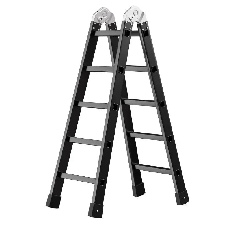 Newly Upgraded Thick Carbon Steel Alloy Folding Zigzag Ladder, Multifunctional Folding Ladder With Variable Straight LadderA13