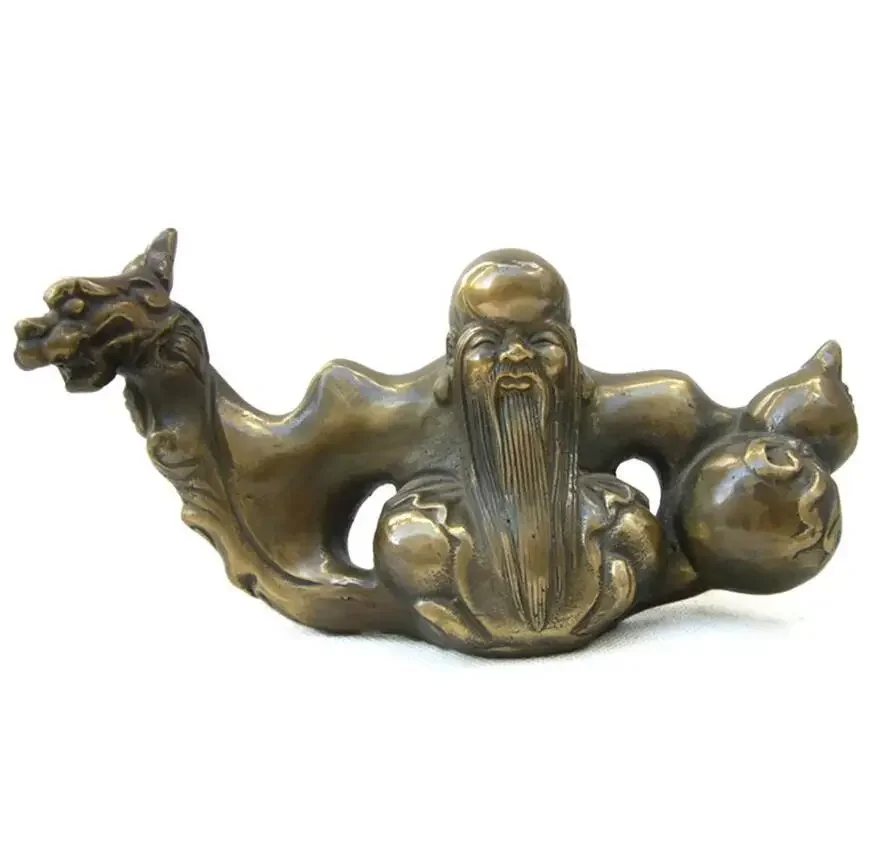 

Cast copper character longevity pen holder business office home decoration desktop ornaments metal crafts